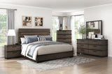 Two-Tone Brown Black Finish Drawers Chest 1pc Modern Industrial Design Bedroom Furniture B011P242393