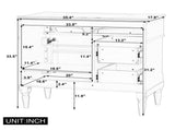 36" Bathroom Vanity with Sink, Freestanding Bathroom Cabinet with Ceramic Basin, Flip Drawer, N725P356064K