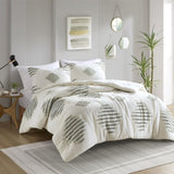King/Cal King 3 Piece Cotton Blend Chenille Comforter Set B035128815