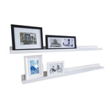 46 Inches Floating Picture Display Ledge Wall Mount Shelf Denver Modern Design White 41680629