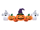 9ft Inflatable Halloween Decor 5 Pumpkins, 2 Ghosts, Internal LED Lights, Waterproof Polyester, 95470629