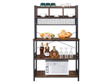 5-Tier Kitchen Bakers Rack with 10 S-Shaped Hooks and 3 Cubes , Industrial Microwave Oven Stand, 93611055