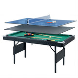 ZNTS muitfunctional game table,pool table,billiard table,3 in1 billiard table,table tennis,dining W1936119613