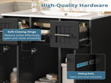 30inch Bathroom Vanity with Undermount Sink and Drawers, Painted Surface, Soft-Close Doors, Bathroom N710P331580B