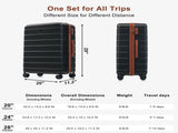 Premium ABS Travel Luggage Set , 3-Piece TSA Lock Suitcase Ensemble 20, 24, and 28 Inch Sizes N726P296022A