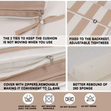 2PCS Set Outdoor Lounge Chair Cushion Replacement Patio Funiture Seat Cushion Chaise Lounge Cushion 59643055