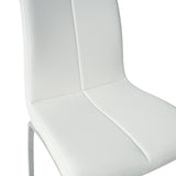 Modern PU seat dining chair living room chair upholstered chair, electroplated metal legs design, W210P226023