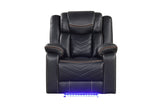 Challenger Modern Contemporary LED Power Recliner Chair made with wood and metal frame in Black B009P294749