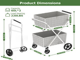 Self-pickup is not supported.Extra Jumbo Shopping Cart,2 Layers Grocery Cart on Wheels, Foldable 01859311