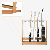 ZNTS Folding Hardwood With Corrugated Metal Guitar Stand for Electric Guitar, Bass, or Acoustic 35910596