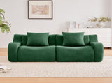 Soft Teddy Fabric Boneless Sofa,No Assembly Required Streamlined Design,Anti-Slip Design 32D High W714P357241