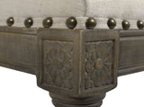 Paris 26.5" Farmhouse Counter Height Bar Stool with Backrest, Light Beige Linen B2719P238377