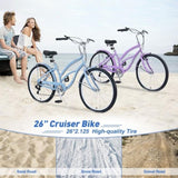 7 Speed Bicycles, Multiple Colors 26"Inch Beach Cruiser Bike W1019116876