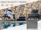 2-Pack Zero Gravity Outdoor Lounge Chairs 330lbs Capacity Folding Textilene Recliner with Adjustable 41429310