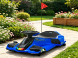 12V Blue Kids Electric Drift Go Kart Slow Start, Music, Colorful Lights, as Trendy Gift for Boys 38702003