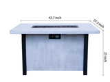 44" W x 25" H Outdoor Patio Propane Gas Fire Pit Table - 50,000 BTU High-temperature-resistant W2691P231636