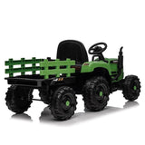 ZNTS Ride on Tractor with Trailer,24V 400W Powered Electric Tractor Toy w/Remote Control,electric car for W1578P194690