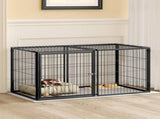 48" Dog Cage, Dog Kennel for Medium Dogs Puppy Dog Playpen with Top, Pet Cage for Indoor Black 98599020