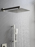 Shower System with Shower Head, Hand Shower, Slide Bar, Bodysprays, Shower Arm, Hose, Valve Trim, 09369555