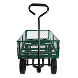 (Green solid wheels wagon cart) Solid wheels Tools cart Wagon Cart Garden cart trucks make it easier W227P162446
