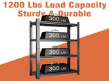 4-Tier Adjustable Metal Shelf, For Garage, Shed, Supermarket, Living Room, Multi-Purpose 05707315