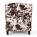 ZNTS Comfy Accent Chair with Tufted Backrest, Bedroom Single Seat Arm Chair with Wooden Legs, Modern Side 59995.00NVLT