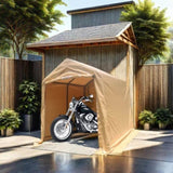 7x12ft Outdoor Portable Gazebo Storage Shelter Shed with 2 Roll up Zipper Doors & Vents Carport for W2373P186910