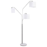 ZNTS White and Stain Nickel Trio Drum Shade Floor Lamp B062P153738
