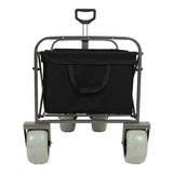 Two Pieces Heavy-Duty 500lb Capacity Beach Wagon w/9" Pneumatic Tires & Steel Frame Compact 225lb W2932P253154