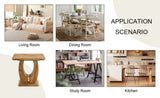 Modern Minimalist Wood Texture Sticker-Patterned MDF Square Coffee Table. Add a quiet and cozy W1151P211299
