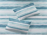 6 Piece Printed Quilt Set with Throw Pillows Aqua King/Cal King B03597638