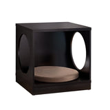 Circle Design Comfortable Pet End Table with Removable Mat in Red Cocoa B107130841
