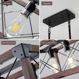 (Same as W1340P155968/L1011-RW) 5-Light Retro Farmhouse Chandelier For Kitchen, Living, Dining W1340P206645