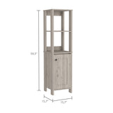 ZNTS Arctic Linen Cabinet, With Four Shelves, Single Door Cabinet B128P148857