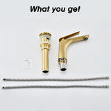 Single Hole Bathroom Sink Faucet with Pop Up Drain and Water Supply Hose, Single Handle Bathroom W1224P227855