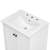 24" Bathroom Vanity with Sink, Bathroom Vanity Cabinet with One Drawer and Doors, Solid Wood and N725P171407K