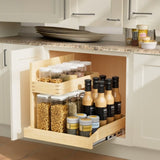 Under Sink Organizers and Storage 22" W x 21" D, 2 Tier Pull Out Cabinet Organizer with Hard Close, T3210P277247