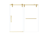 56-60" x 76" H Frameless Sliding Shower Door, 5/16" Clear Tempered Glass, Stainless Steel W1675P412316