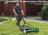 14 Inch Push Lawn Mower with Grass Catcher Bag-Green 78086506