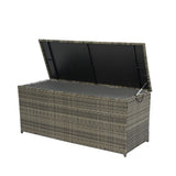 ZNTS Outdoor Storage Box, 113 Gallon Wicker Patio Deck Boxes with Lid, Outdoor Cushion Storage for Kids W329138976