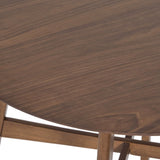 ZNTS Wood Counter Height Round Dining Table, Brown, 35.4"D x 35.4"W x 36"H 58913.00WNT