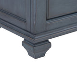 84 in TV Stand for TVs up to 90 inches, No Assembly Required, Corduroy Blue Finish B108P193070