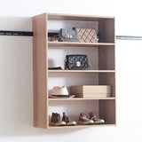 Devi Oak Wall Mounted Wood Closet System B040P311958
