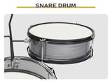 14" x 10" Kids 3-Drum, Poplar Wood Drum Kit with Brushed Gray Finish, Children's Beginner Drum 49485042