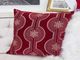 Red Holiday Embroidered Velvet Throw Pillow with Insert 20x20 Set of 4 B357P609103
