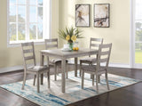 Classic Stylish Natural Finish 5pc Dining Set Kitchen Dinette Wooden Top Table and Chairs Cushions B011119010