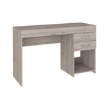 Ibare Two Drawer Computer Desk, One Lower Shelf -Light Gray B20091873