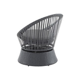 26.7" Modern Gray Wicker Lounge Chair with Rattan and Iron Frame, Featuring a Stylish Round Design, N767P237032B