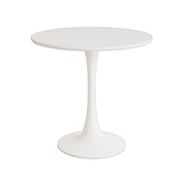 31.5" White Round Dining Table, Tulip Table Kitchen Dining Table 2-4 People with MDF Table Top & 20762417