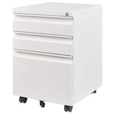 ZNTS 3 Drawer Mobile File Cabinet with Lock,Metal Filing Cabinets for Home Office Organizer 17334146